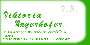 viktoria mayerhofer business card